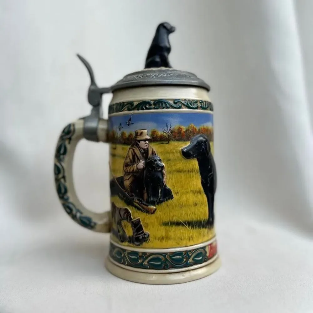 Budweiser Black Labrador Lidded Stein